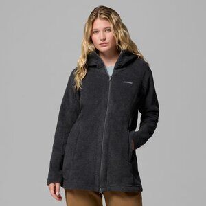 Columbia Women's Charcoal Heather Benton Springs II Long Fleece Hoodie Size M